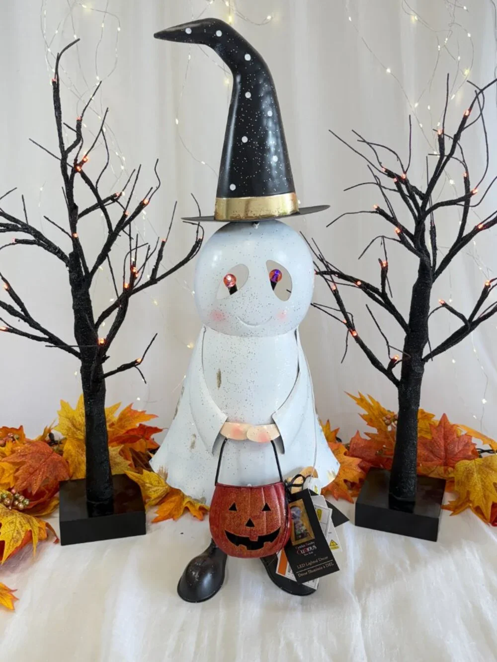 Cynthia Rowley Halloween Trick Treat Ghost Witch Hat Led 25